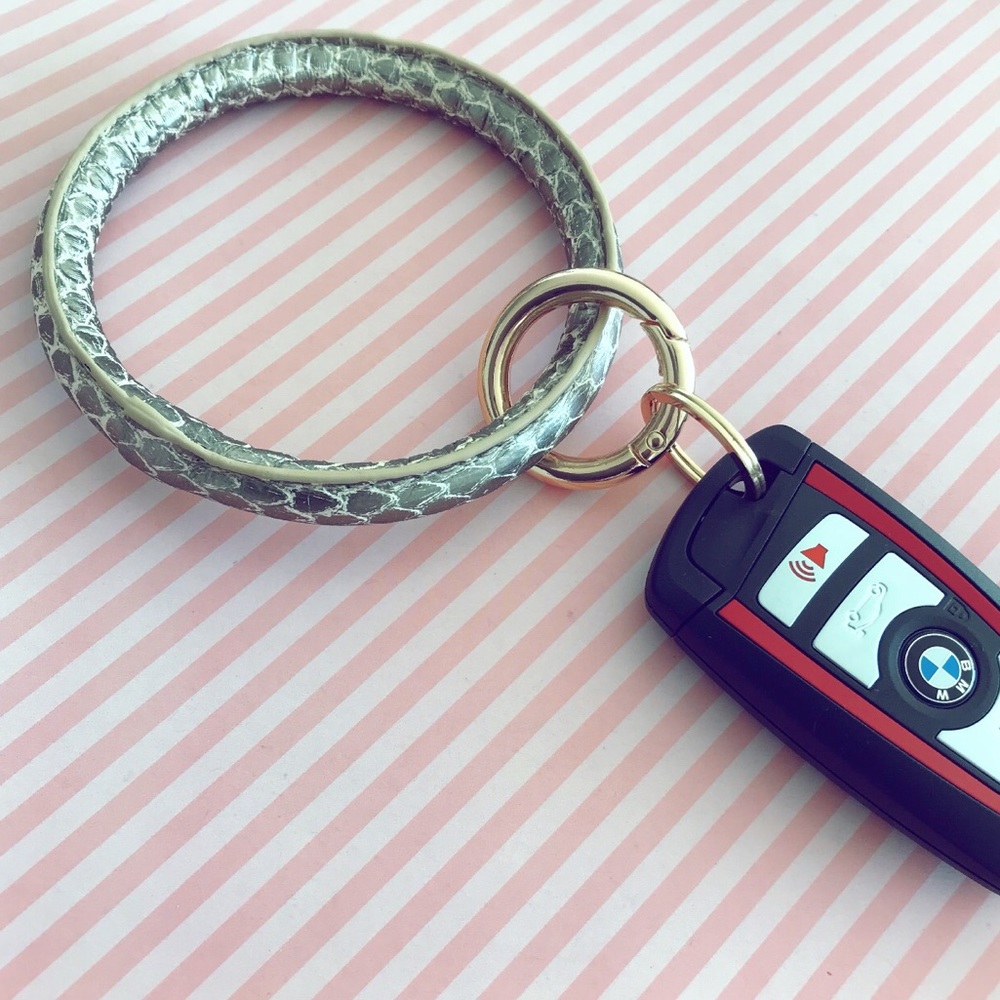 Leather Key Chain Bangle - Picture 4 of 4